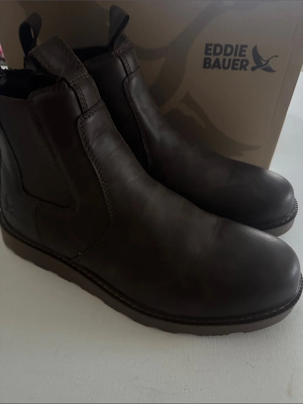 Brown Chelsea Boots Mens 11.5 Eddie Bauer